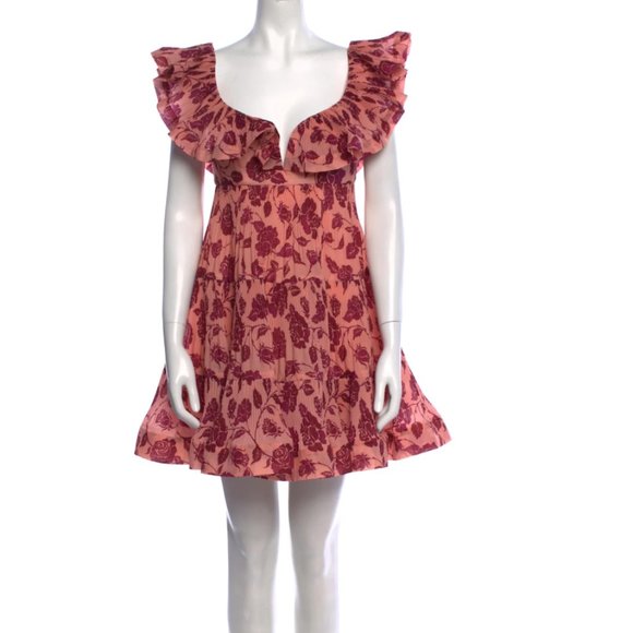 Zimmermann The Lovestruck Ruffled Floral-print Plissé-crepe Mini Dress - Picture 4 of 7